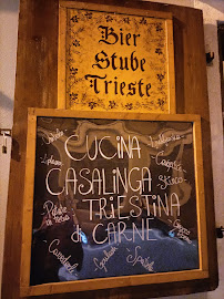 Restaurant Osteria Bier Stube Trieste à Trieste (le menu)