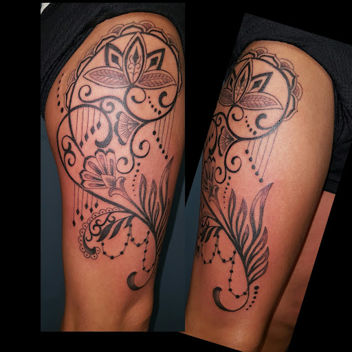 Explore dragon tattoo ideas for women, creative tattoo ideas in Oak Forest, available at Peace Of Art Tattoo And Art Studio