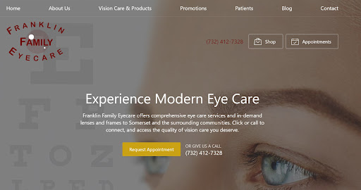 Franklin Family Eyecare, 454 Elizabeth Ave #220, Somerset, NJ 08873, USA, 