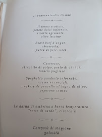 Menu / carte de Casina Fazzadio à Ruvo di Puglia