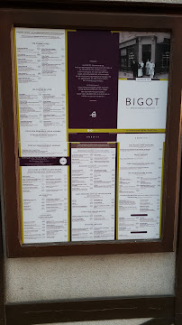 Pâtisserie Chocolaterie Bigot à Amboise menu