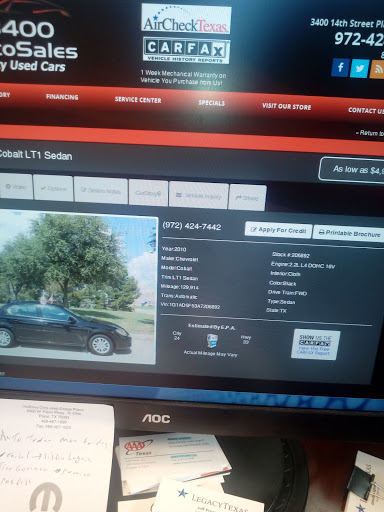 Used Car Dealer «3400 Auto Sale & Service», reviews and photos, 3400 14th St, Plano, TX 75074, USA