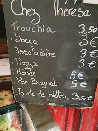 Restaurant Chez Thérésa à Nice - menu / carte