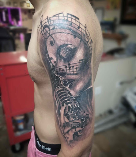 Explore blue butterfly tattoo ideas, creative tattoo ideas in Debary, available at Divine Line Tattoos