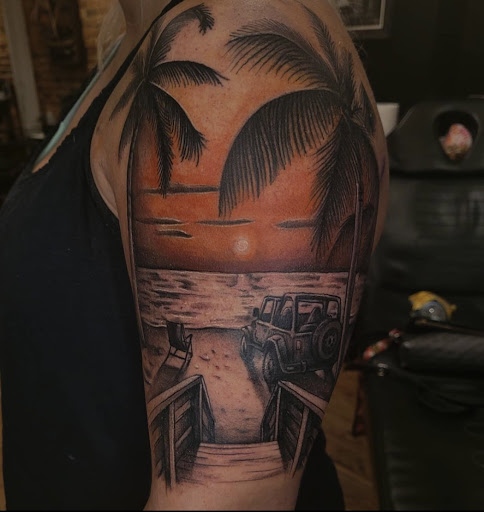 Explore sunshine tattoos ideas, creative tattoo ideas in Baltimore, available at Studio 7 Tattoo and Art Gallery