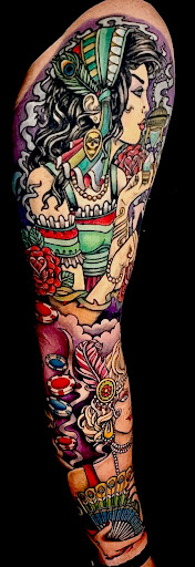 Explore dog tattoo ideas for men, creative tattoo ideas in San Clemente, available at Distinctive Body Art Studio Tattoo & Piercing