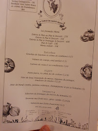 Menu / carte de La Table Saint-Roux à Le Cannet-des-Maures