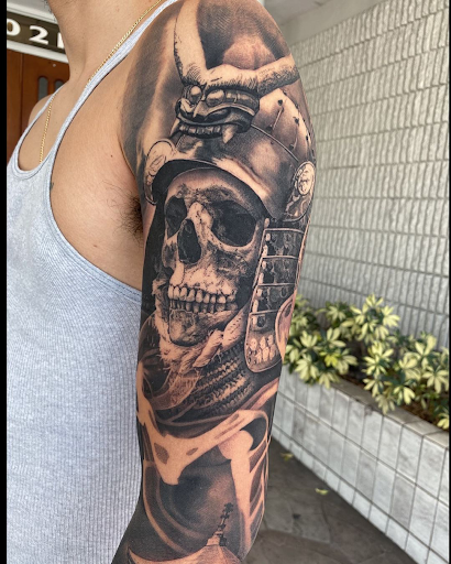 Explore hawaiian sleeve tattoo ideas, creative tattoo ideas in Hollywood, available at Sacred Eye Tattoos