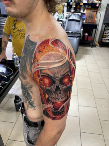 Explore mom tattoo ideas for men, creative tattoo ideas in Sarasota, available at SEVEN SINS Tattoo Studio