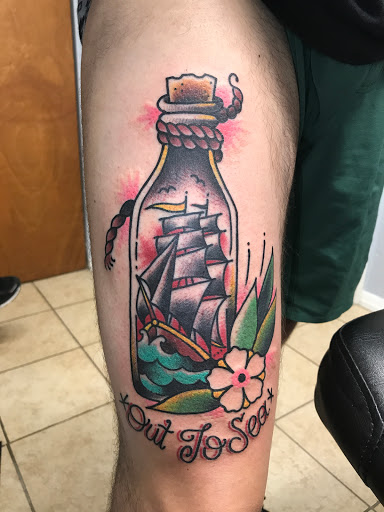 Explore tattoo ideas back of neck, creative tattoo ideas in Astoria, available at Worlds Fair Tattoo