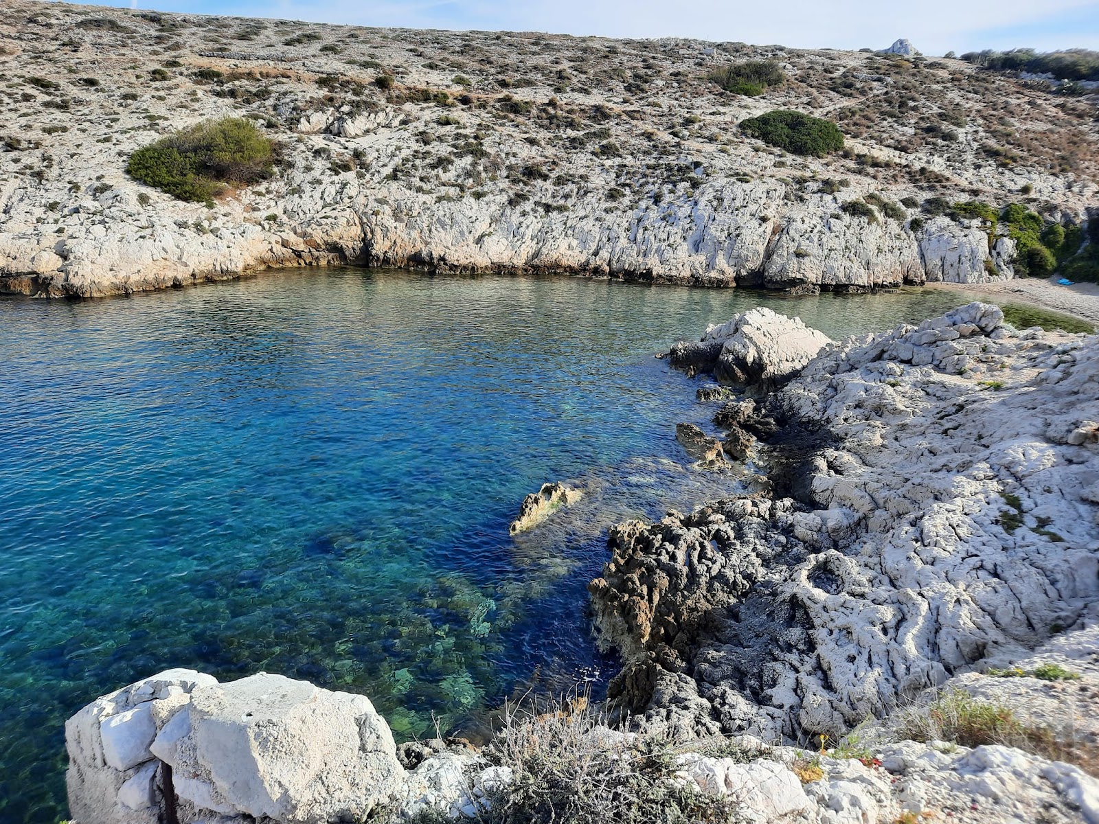 Calanque De La Crine'in fotoğrafı uçurumlarla desteklenmiş
