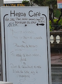 HEGOA CAFE à Hendaye menu