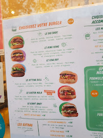 Burger Theory - restaurant végétal à Paris menu