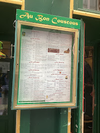 Menu / carte de Au Bon Couscos à Paris