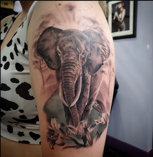 Explore barber tattoo ideas, creative tattoo ideas in Coral Springs, available at Salvation Tattoo Lounge Coral Springs