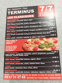 Menu du Terminus à Rives