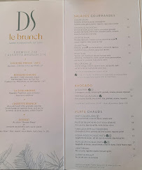 Menu / carte de DS Café à Lyon