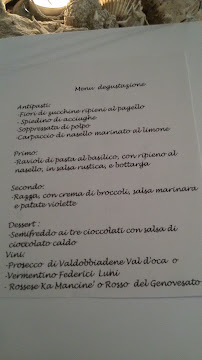 Restaurant de fruits de mer Il Besugo Innamorato à Chiavari (le menu)