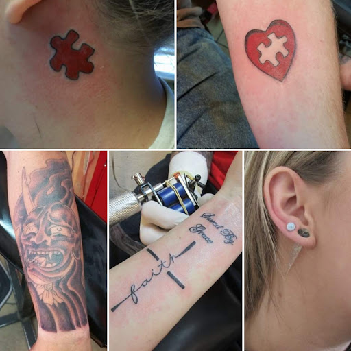 Explore pacman tattoo ideas, creative tattoo ideas in Elko, available at Tom Custom Tattoos and Body Piercing Studio