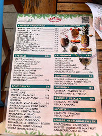 Carte du Zanzibar Versilia cocktail bar à Pietrasanta
