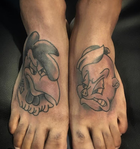 Explore daughter sleeve tattoo ideas, creative tattoo ideas in San Diego, available at Sideshow Tattoo and Piercing