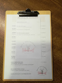 Carte du Restaurant Rabenhorst à Bad Soden-Salmünster