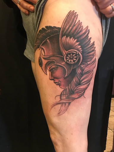 Explore ghost tattoo ideas, creative tattoo ideas in Amarillo, available at Music Box Body Art Studio