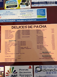 Menu / carte de Délices de Pacha à Auxerre