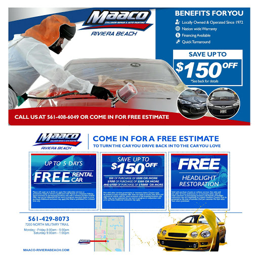 Auto Body Shop «Maaco Collision Repair & Auto Painting», reviews and photos, 7200 N Military Trl, Palm Beach Gardens, FL 33410, USA