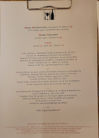 Menu / carte de Restaurant Le 122 à Paris