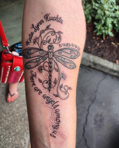 Explore semicolon butterfly tattoo ideas, creative tattoo ideas in Vancouver, available at Studio X Tattoos & Piercings