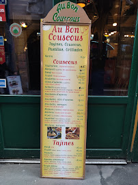 Au Bon Couscos à Paris carte