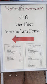 Menu du Café am Schwanenteich Tierpark Finsterwalde à Finsterwalde