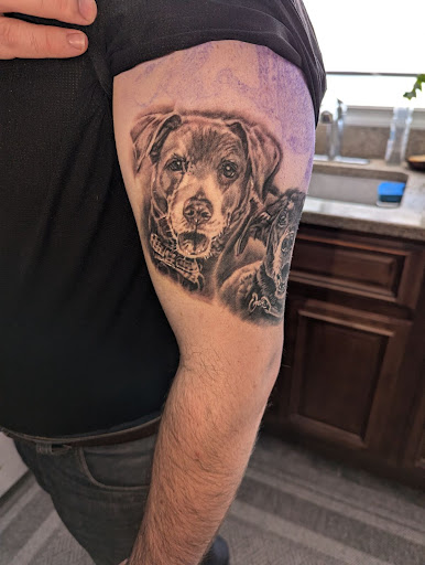 Explore cyberpunk tattoo ideas, creative tattoo ideas in Annapolis, available at Dapper Dog Tattoo