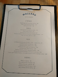 Restaurant français Mallard Restaurant à Nice - menu / carte