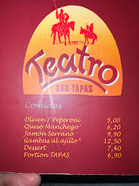 Restaurant espagnol Teatro Bar Tapas à Munich - menu / carte