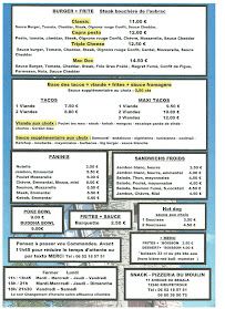 Pizzeria PIZZERIA SNACK DU MOULIN à Rieupeyroux - menu / carte