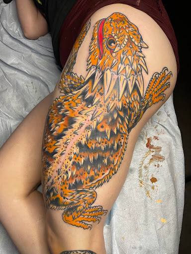 Explore upper back tattoo cover up ideas, creative tattoo ideas in Edgewood, available at Wild Coyote Tattoo