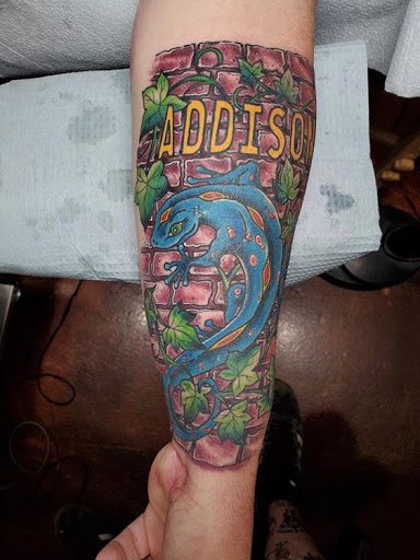 Explore gun tattoo ideas, creative tattoo ideas in Libertyville, available at Lucky Seven Tattoo
