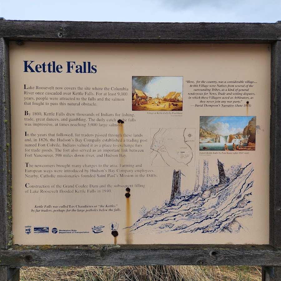 WA State Historical Marker #47 - Kettle Falls