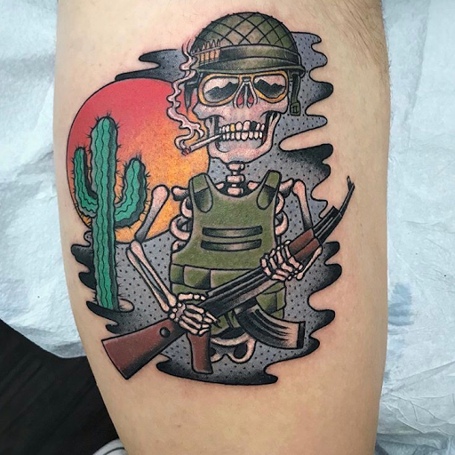 Explore racing tattoo ideas, creative tattoo ideas in Twentynine Palms, available at Hilltop Tattoo Company
