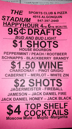Restaurant «Stadium Sports Club & Pizza», reviews and photos, 4015 W Algonquin Rd, Rolling Meadows, IL 60008, USA