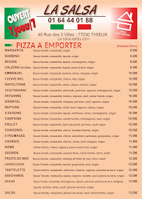 Carte du Pizzeria La Salsa à Thieux