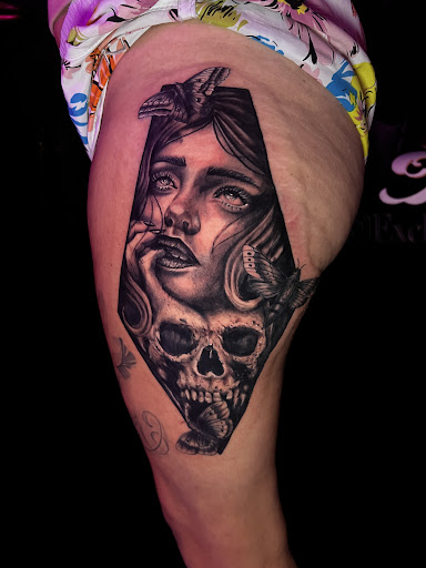 Explore memphis tattoo ideas, creative tattoo ideas in Titusville, available at Exclusive Ink Studio