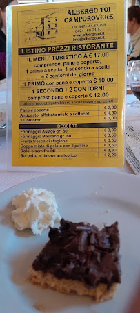 Restaurant Bar Ristorante Albergo Toi à Camporovere (la carte)
