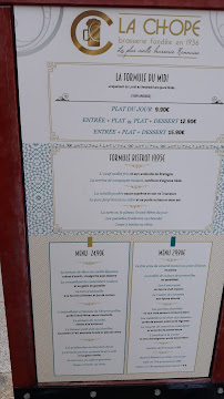 La Chope à Rennes menu