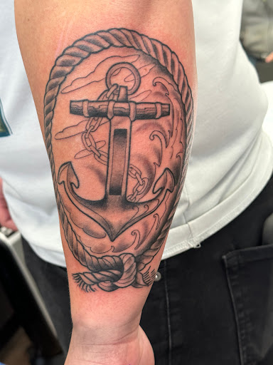 Explore punk tattoo ideas, creative tattoo ideas in Papillion, available at Moon Water Tattoo