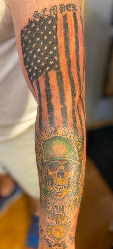 Explore tattoo cover up ideas for guys, creative tattoo ideas in Tilton, available at Pair A Dice Tattoo LLC