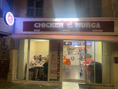 Chicken Murga/restaurant halal à Nice/spécialisés dans les plats de poulet frits/fast-food/chicken chicken/cheese naan/Burger à Nice