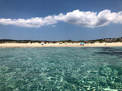 Fotografie cu Son Bou Beach cu drept și lung